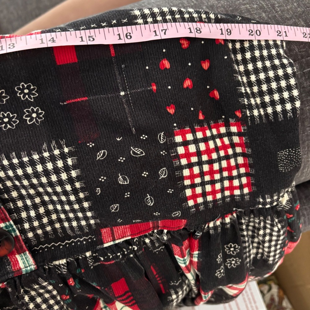 Vintage Cotton Gotcha Covered Patchwork Button Do… - image 6